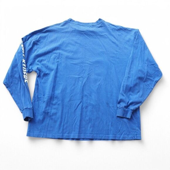 Ruff Ryders Ryde or Die Vintage 90s Y2K Blue Long Sleeve Shirt Men's 2XL - Picture 2 of 9